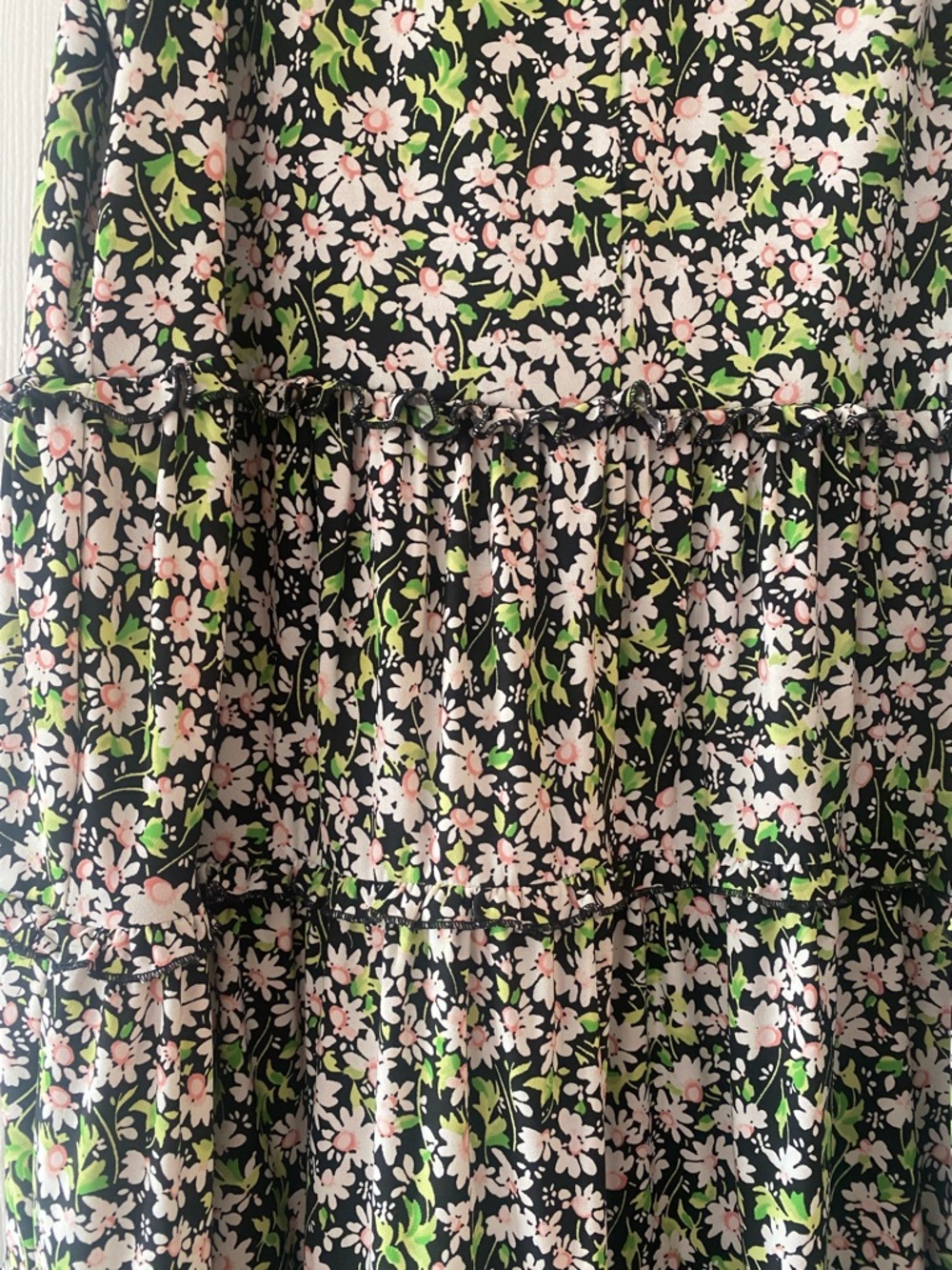 Tommy Hilfiger Sleeveless Black Floral Tiered Dress - Picture 2 of 6
